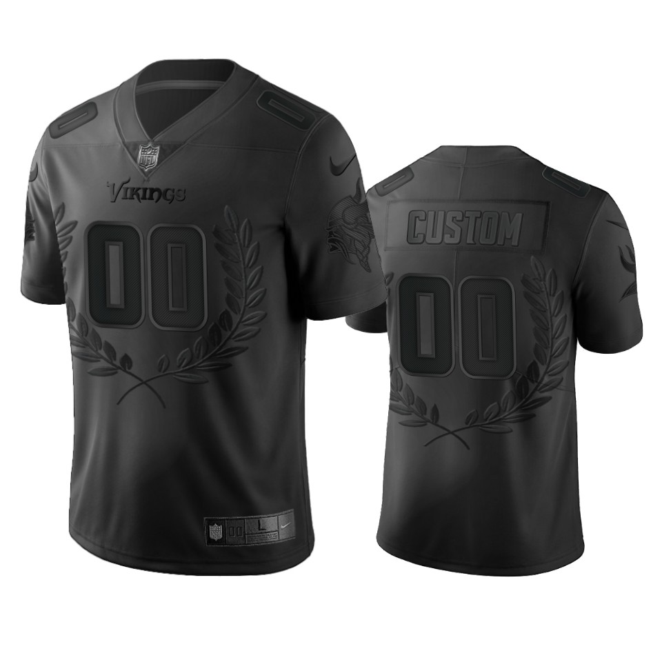 Wholesale Minnesota Vikings Custom Men Nike Black NFL MVP Limited Edition Jersey